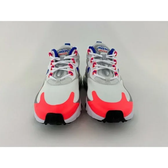 Nike Air Max 270 React Orange Blue Women's Sneakers Shoes Silver - Picture 8 of 12